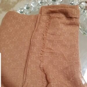 Scarf GG Tan Cotton